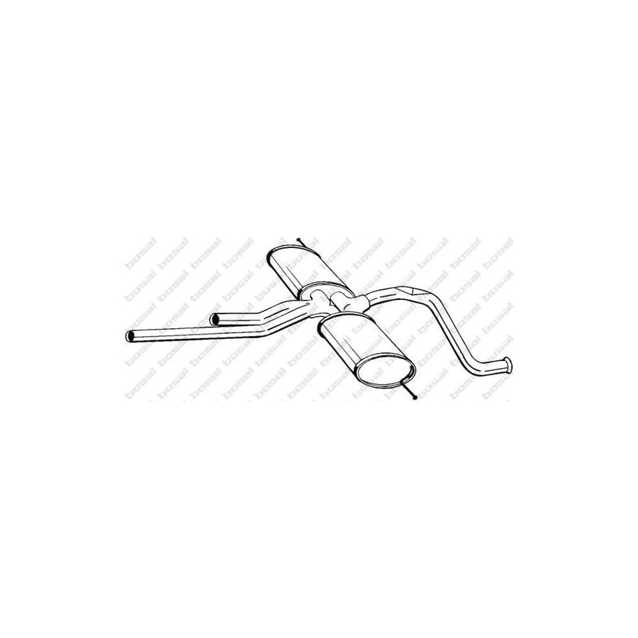 Bosal 285-093 Middle Silencer for Audi 80