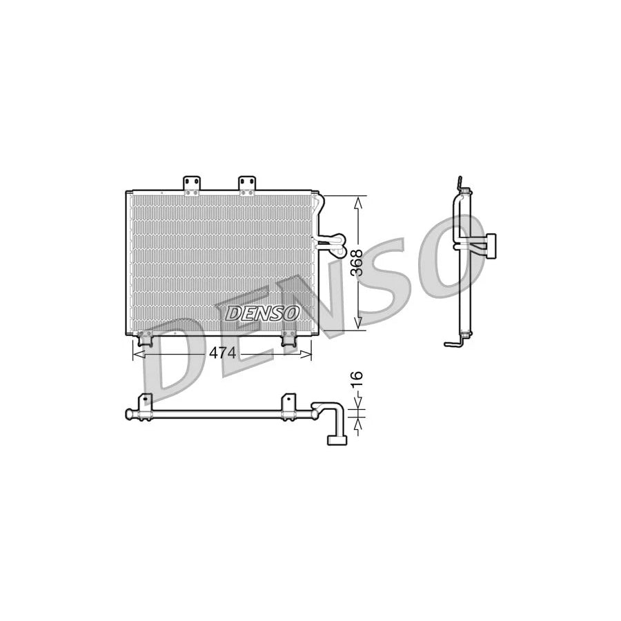 DENSO DCN06013 Air Conditioning Condenser for Jeep Wrangler II Off-Road Cabrio (Tj)