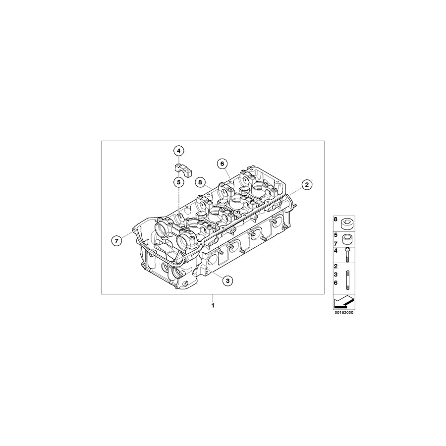 Genuine BMW 11127838137 E93 E90 Cylinder Head Zyl. 1-4 (Inc. M3) | ML Performance US Car Parts