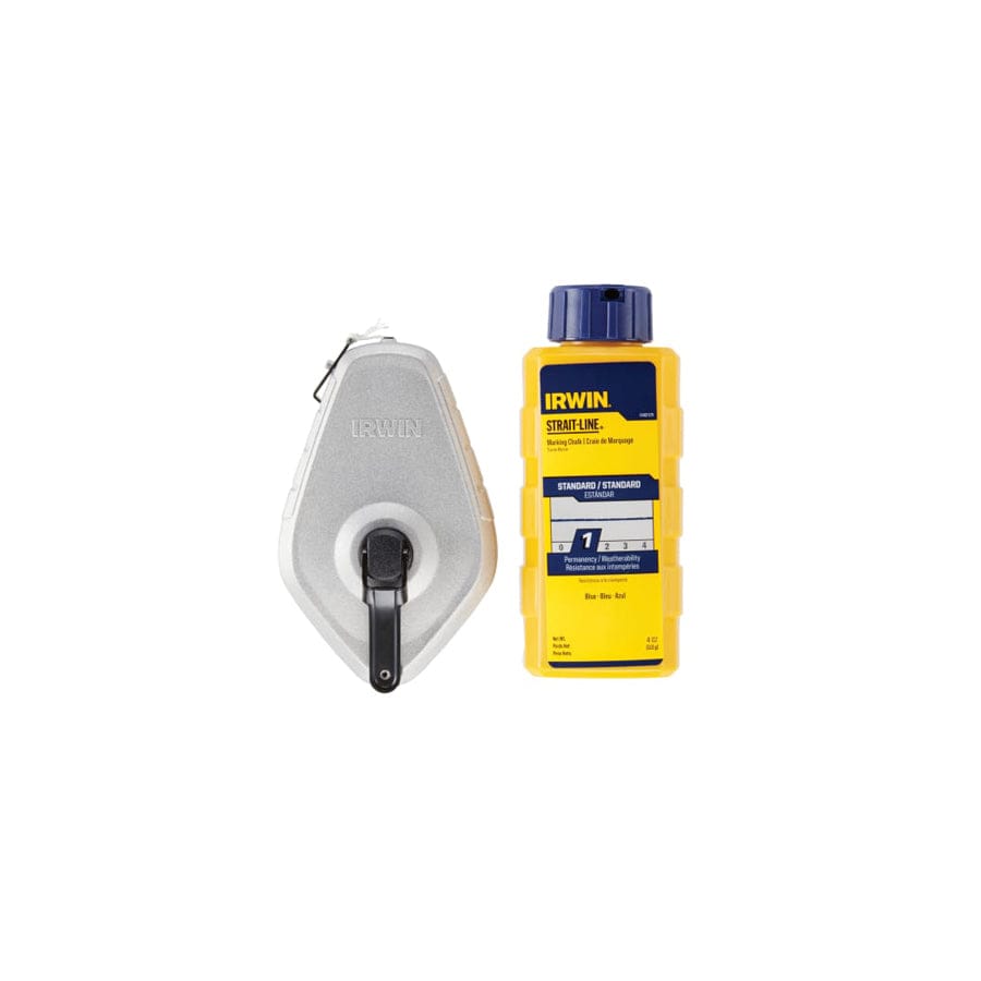 IRWIN® STRAIT-LINE® STL10507683 Aluminium 30m Chalk Line & Blue Chalk Pack