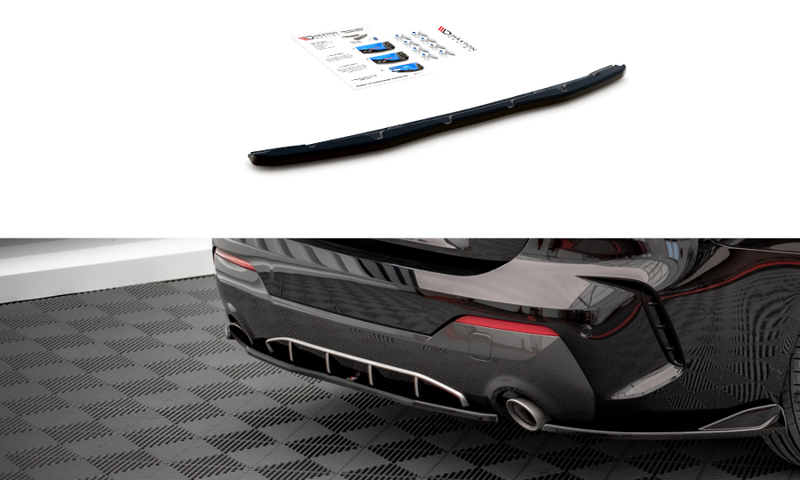 Maxton Design BM-4-G22-MPACK-RD1T Central Rear Splitter BMW Series 4 M-Pack G22 | ML Performance UK Car Parts