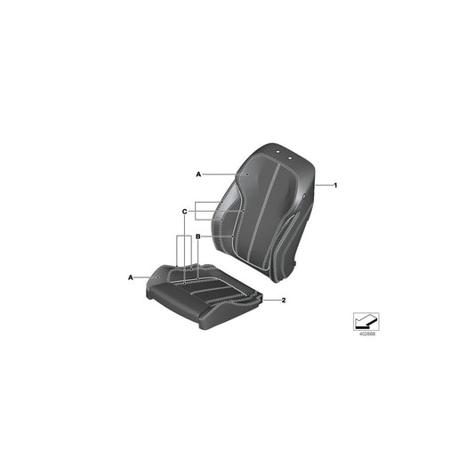 Genuine BMW 52107989253 F15 F16 Sports Seat Cover Leather INDIVIDUAL (Inc. X5 28iX, X6 35iX & X5 25d) | ML Performance US Car Parts