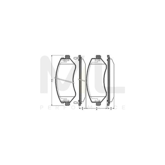 Bosch 0986Tb2826 Brake Pad Set Excl. Wear Warning Contact, With Accessories  | ML Performance Car Parts