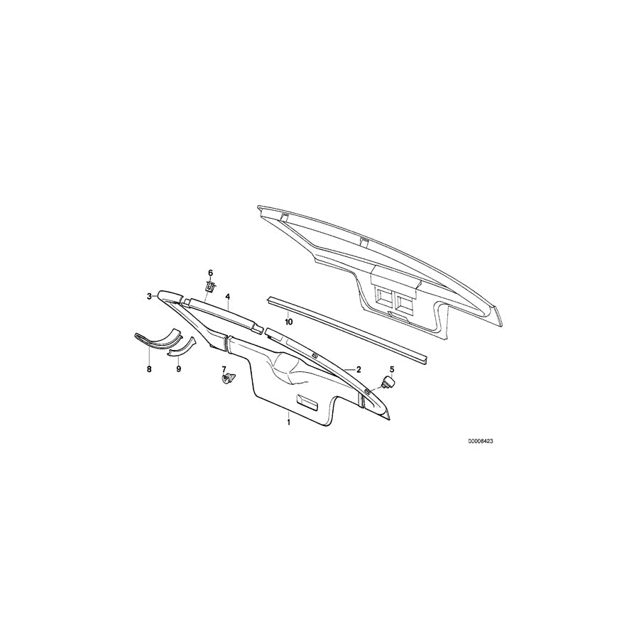 Genuine BMW Mini 51498123832 E65 E46 E89 Clip, Black (Inc. M5) | ML Performance UK Car Parts