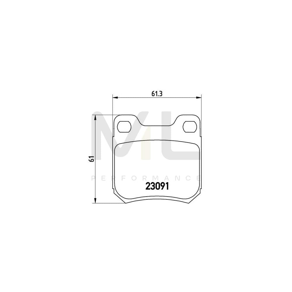 Brembo P 71 008 Brake Pad Set For Saab 9-5 Excl. Wear Warning Contact | ML Performance Car Parts