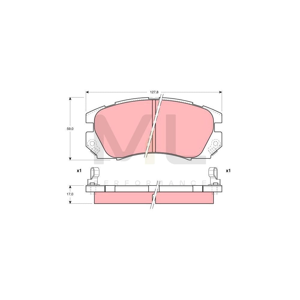 TRW Gdb1179 Brake Pad Set With Acoustic Wear Warning | ML Performance Car Parts