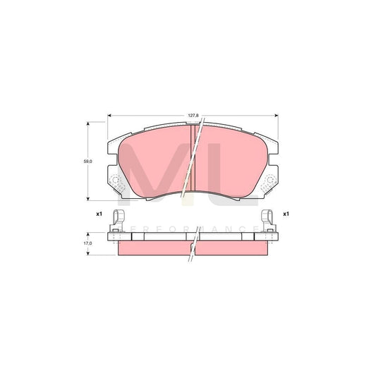 TRW Gdb1179 Brake Pad Set With Acoustic Wear Warning | ML Performance Car Parts