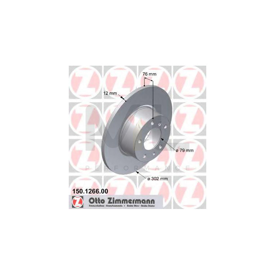 ZIMMERMANN 150.1266.00 Brake Disc for BMW 5 Series Solid, High-carbon  - 1 piece