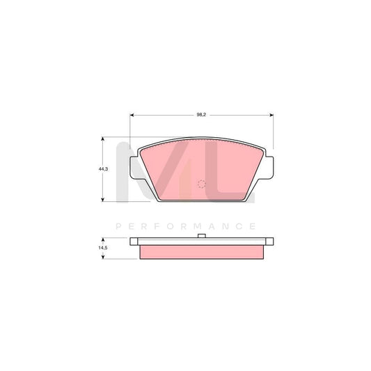 TRW Gdb945 Brake Pad Set Not Prepared For Wear Indicator | ML Performance Car Parts