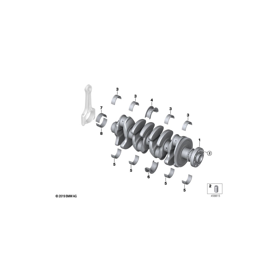Genuine BMW 11218637755 G20 G30 G01 Crankshaft (Inc. 320i 1.6, X3 20i 1.6 & 520i 1.6) | ML Performance US Car Parts