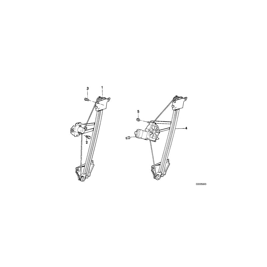 Genuine BMW 51341935636 E30 Window Lifter Rear Right (Inc. M3, 325i & 318i) | ML Performance UK Car Parts