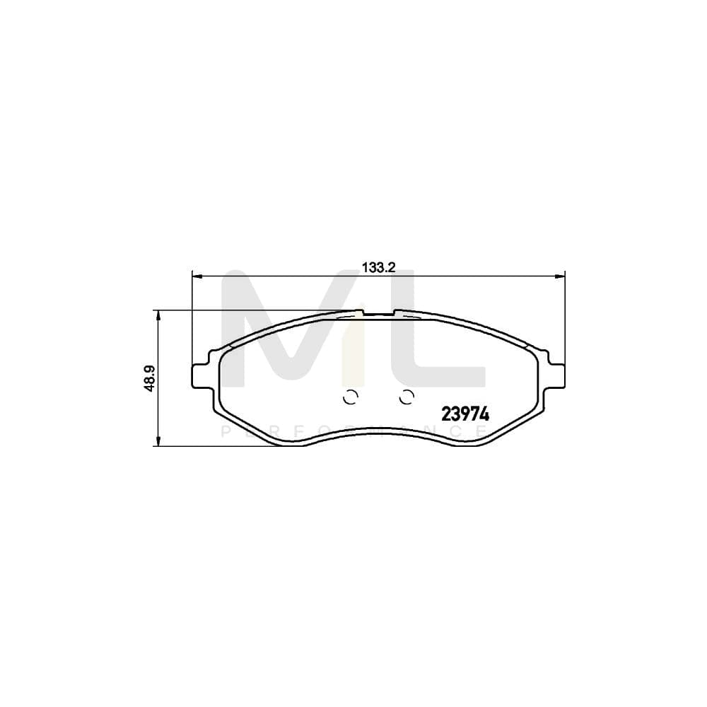 Hella 8DB 355 011-251 Brake Pad Set Not Prepared For Wear Indicator
