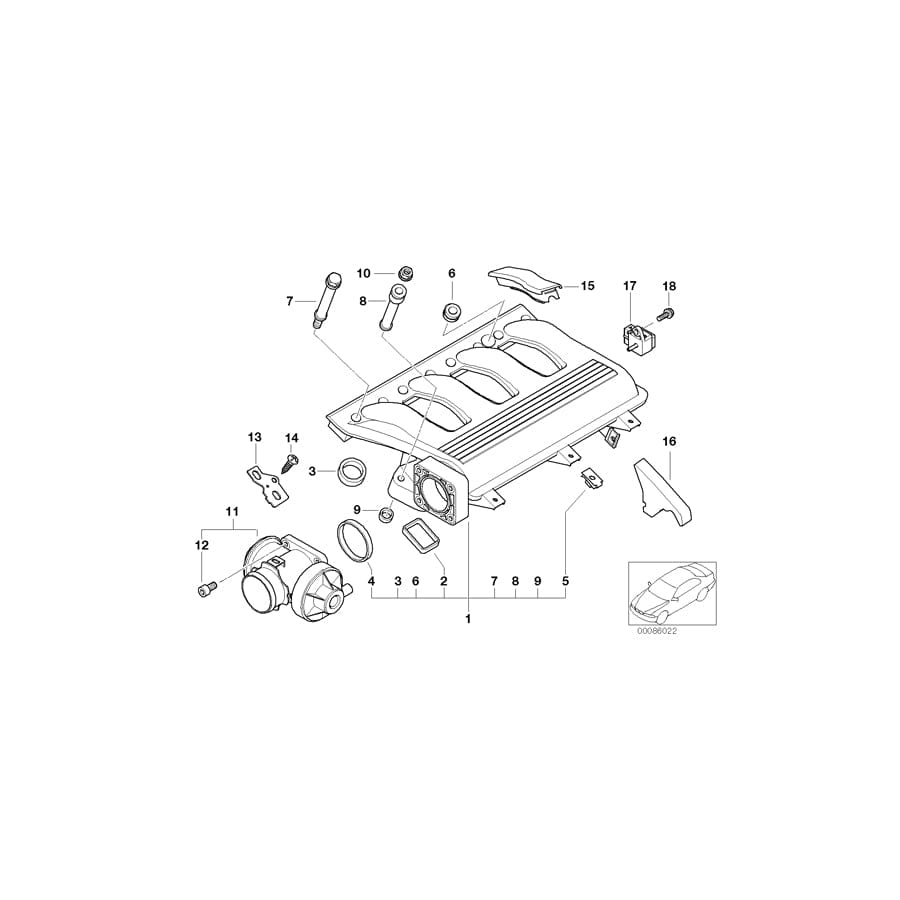 Genuine BMW 11612246942 E46 E39 Intake Manifold (Inc. 318d, 520d & 320d) | ML Performance UK Car Parts