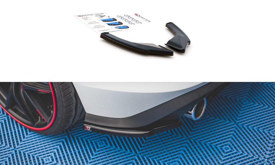 Maxton Design VW-GO-8-GTI-RSD1T Rear Side Splitters Volkswagen Golf GTI MK8 | ML Performance UK Car Parts