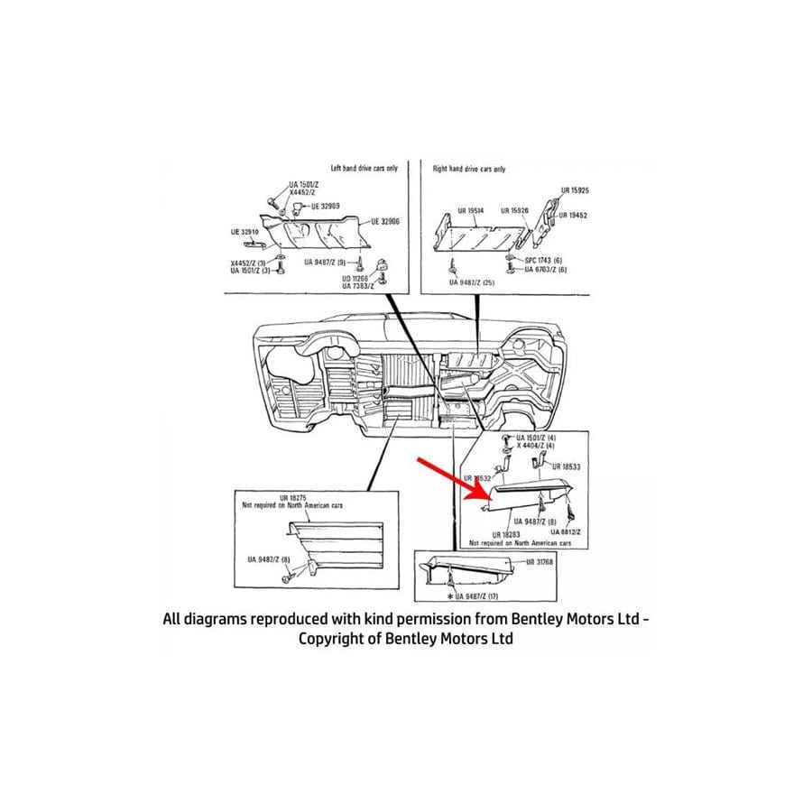 GENUINE Rolls-Royce UR18283 HEATSHIELD FRONT SILENCER