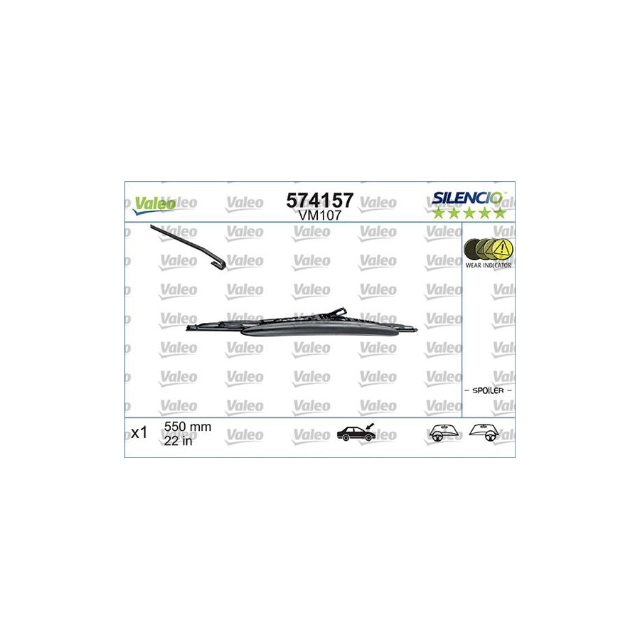 Valeo Silencio Conventional Single 574157 Wiper Blade | ML Performance US Car Parts