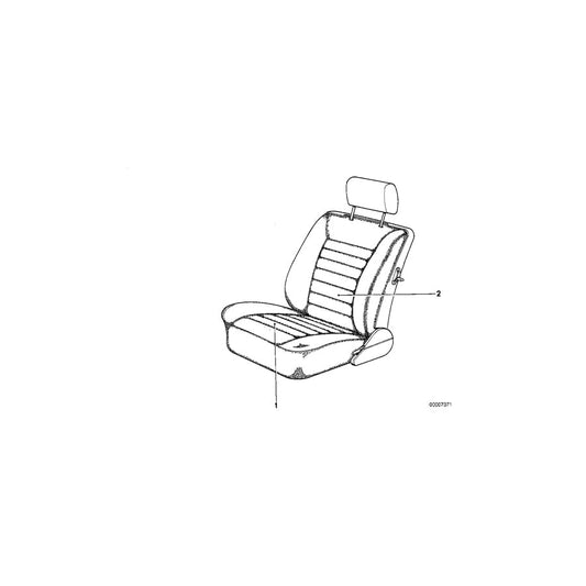 Genuine BMW 52101952113 E24 Seat Cover Leather 0203 SCHWARZ (Inc. M635CSi, 635CSi & 628CSi) | ML Performance US Car Parts