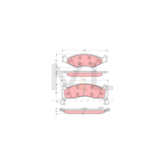 TRW Gdb3123 Brake Pad Set With Acoustic Wear Warning | ML Performance Car Parts