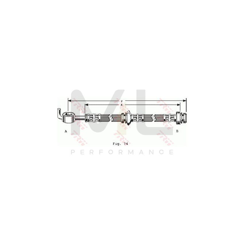 TRW PHD289 Brake Hose 436mm, M10x1 | ML Performance Car Parts