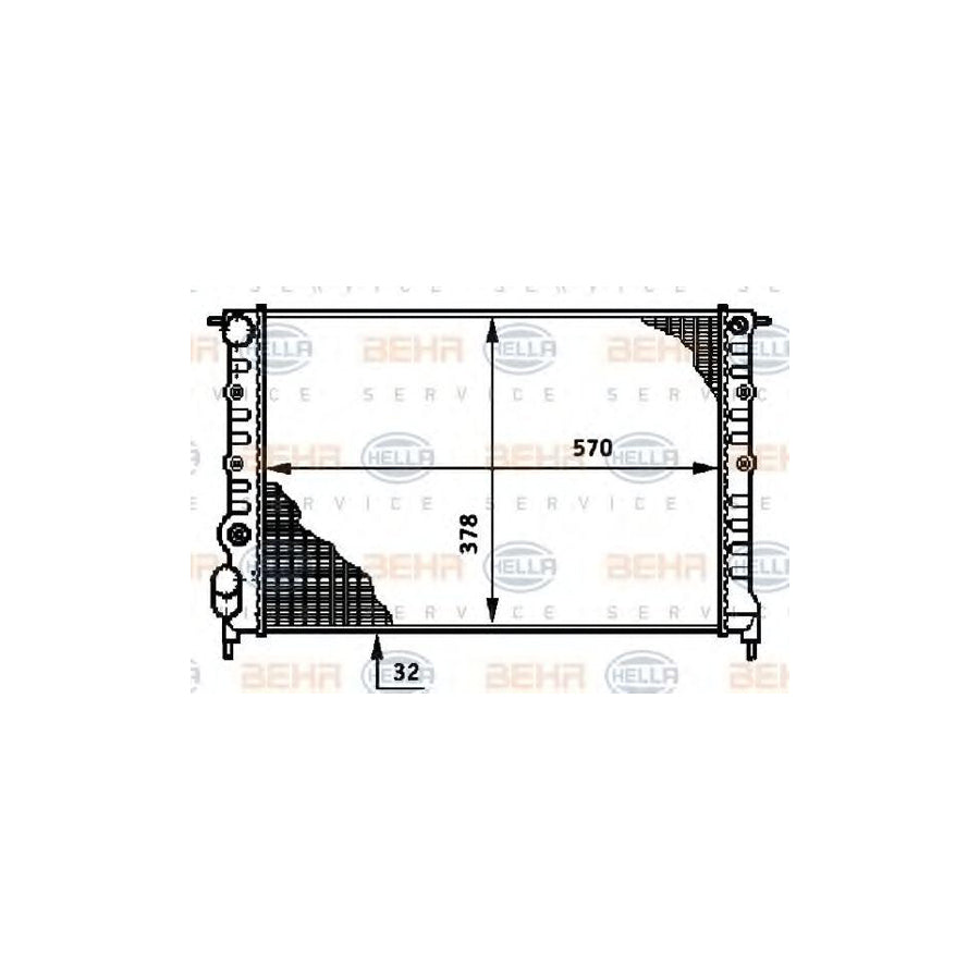 Hella 8MK 376 720-441 Engine Radiator For Renault 19