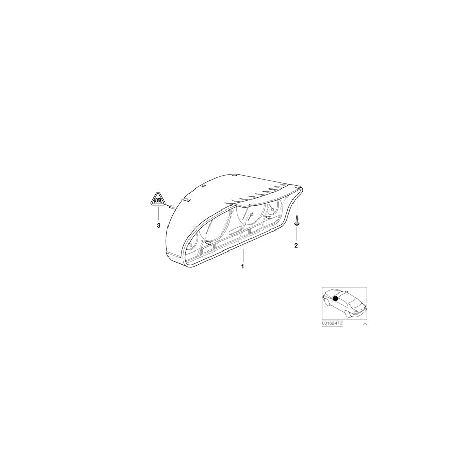 Genuine BMW 62116985671 E46 Instruments Combination Uncoded MPH (Inc. 325Ci, 328Ci & 320Ci) | ML Performance US Car Parts