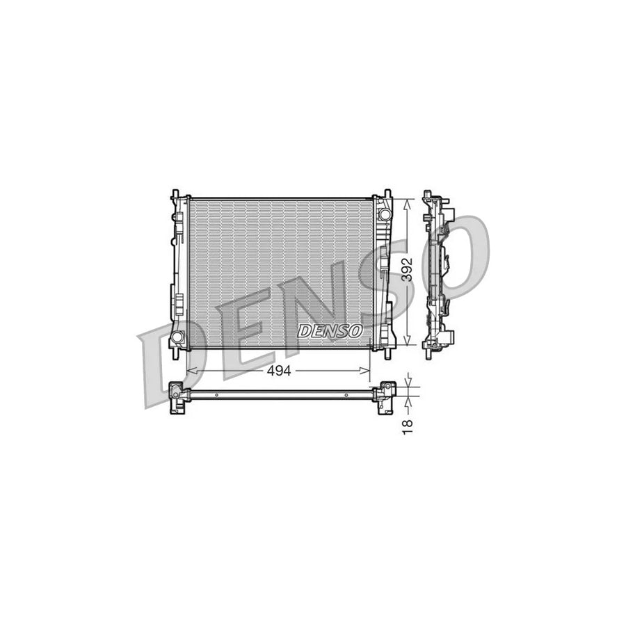 DENSO DRM23079 Engine Radiator for Renault Twingo II Hatchback