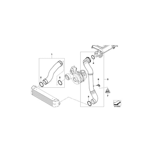 Genuine BMW 11613435259 E83 E83 Charge Air Line (Inc. X3 3.0d) | ML Performance UK Car Parts