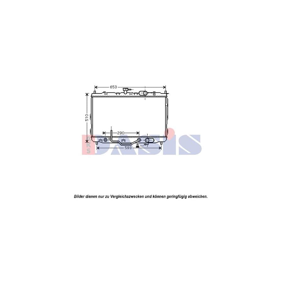 AKS Dasis 510085N Engine Radiator for KIA Carens II (Fj)