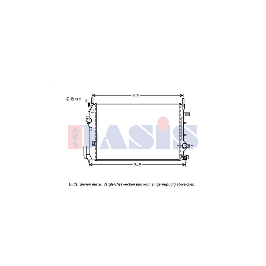 AKS Dasis 190014N Engine Radiator for Saab 9-3
