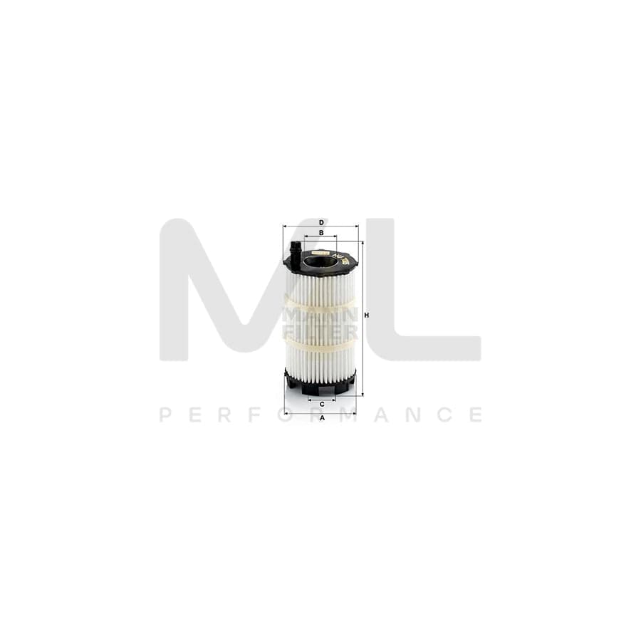 MANN-FILTER HU 7005 x Oil Filter with seal, Filter Insert