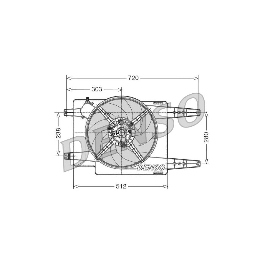 DENSO DER01017 Fan, Radiator