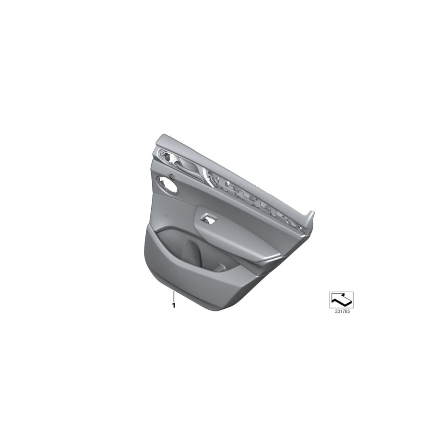 Genuine BMW 51427279933 F25 Door Lining Leather Rear Left BRAUN85 (Inc. X3 28dX, X3 28i & X3 18i) | ML Performance US Car Parts