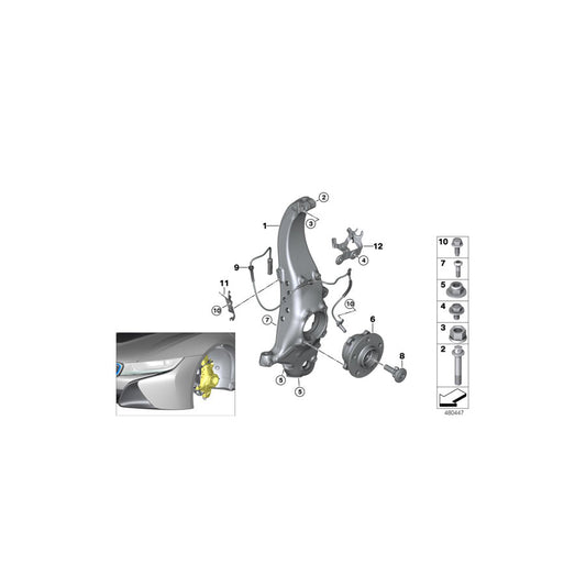 Genuine BMW 34526860138 I15 Bracket For Brake Hose, Front Right (Inc. i8) | ML Performance US Car Parts