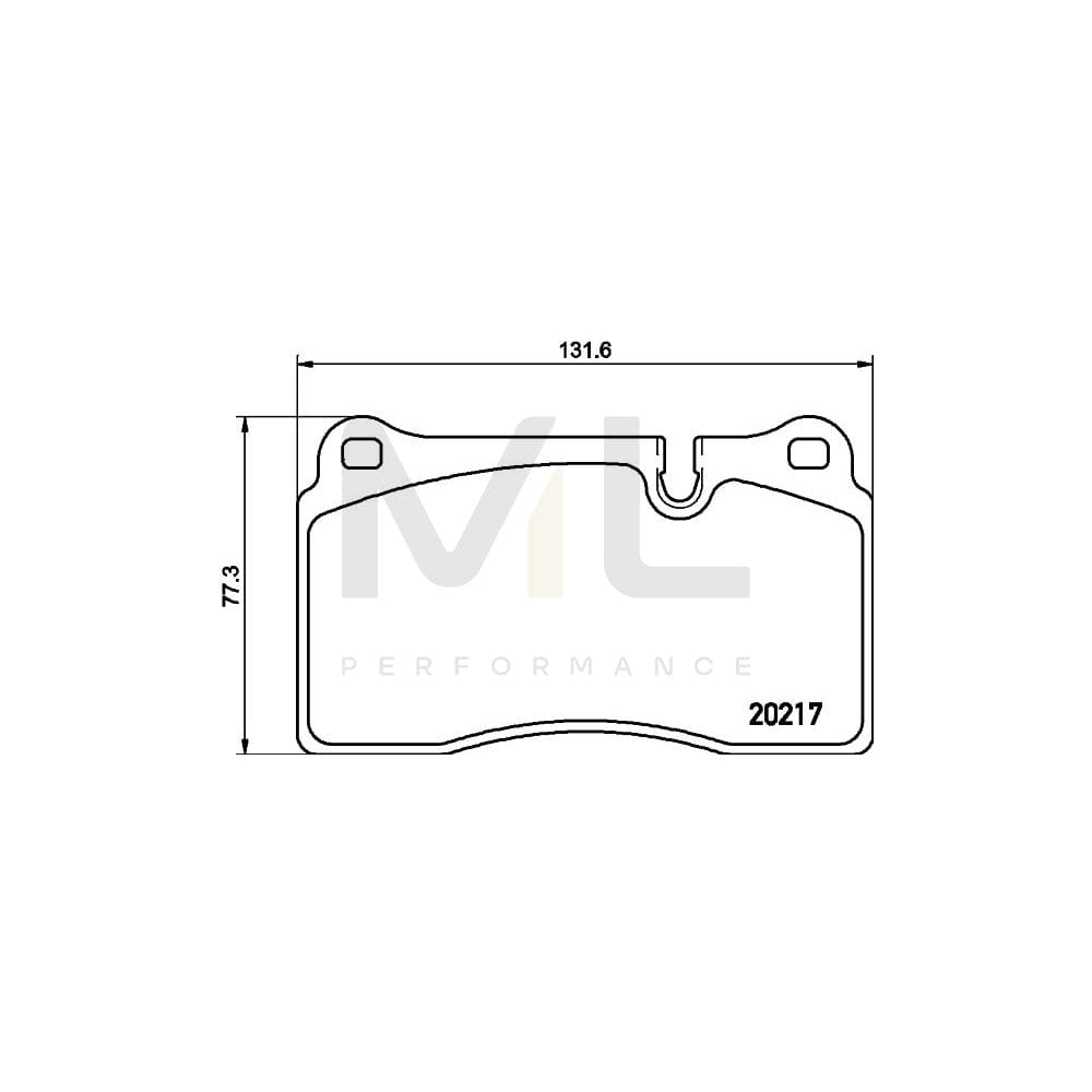 Hella 8DB 355 013-201 Brake Pad Set For Land Rover Range Rover Prepared For Wear Indicator