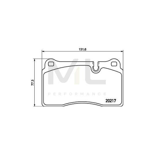 Hella 8DB 355 013-201 Brake Pad Set For Land Rover Range Rover Prepared For Wear Indicator
