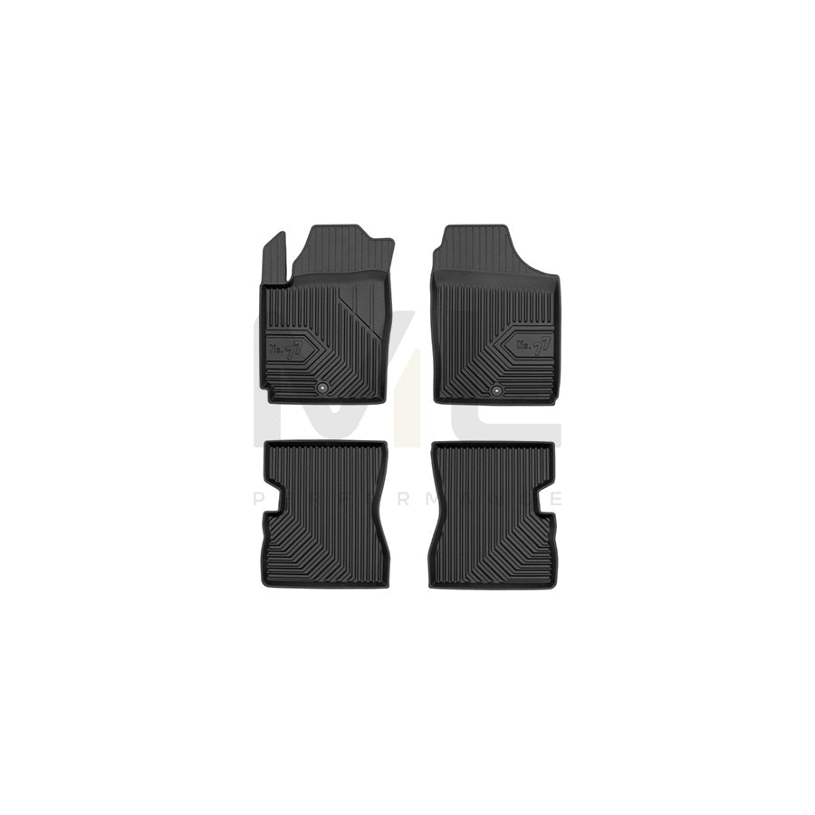 FROGUM Tailored, No.77 77426290 Floor mat set for KIA Picanto I (SA) Elastomer, Front and Rear, Quantity: 4, Black, (LHD)
