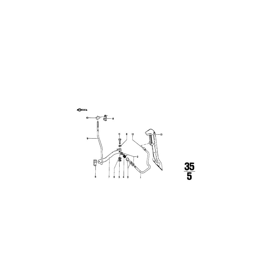 Genuine BMW 35414440125 Pull Rod (Inc. 1502, 2002 & 1602) | ML Performance UK Car Parts