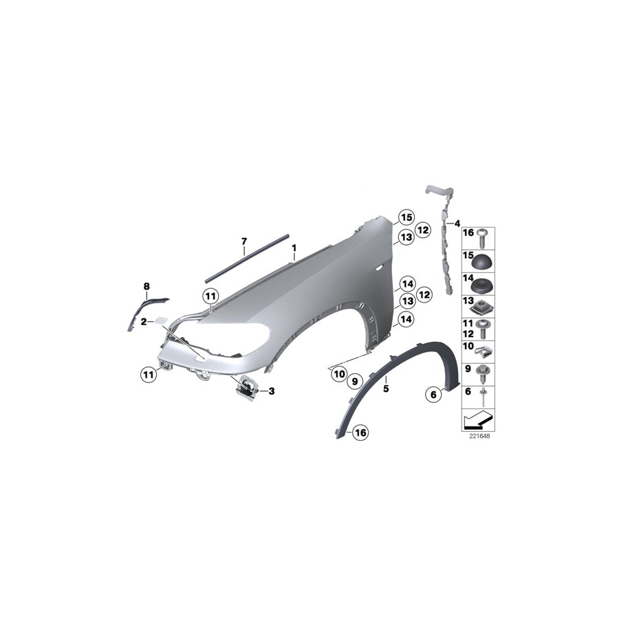 Genuine BMW 51657222992 E70 Side Panel, Primed, Front Right (Inc. X5) | ML Performance US Car Parts