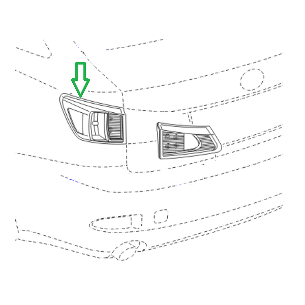 Genuine Lexus 81551-53162 IS Phase 2 O/S Rear Outer Tail Lamp