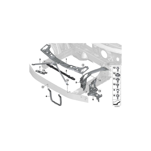 Genuine BMW 51649463153 F48 Mount For Headlight, Left (Inc. X1 28iX, X1 20d & X1 28i) | ML Performance US Car Parts
