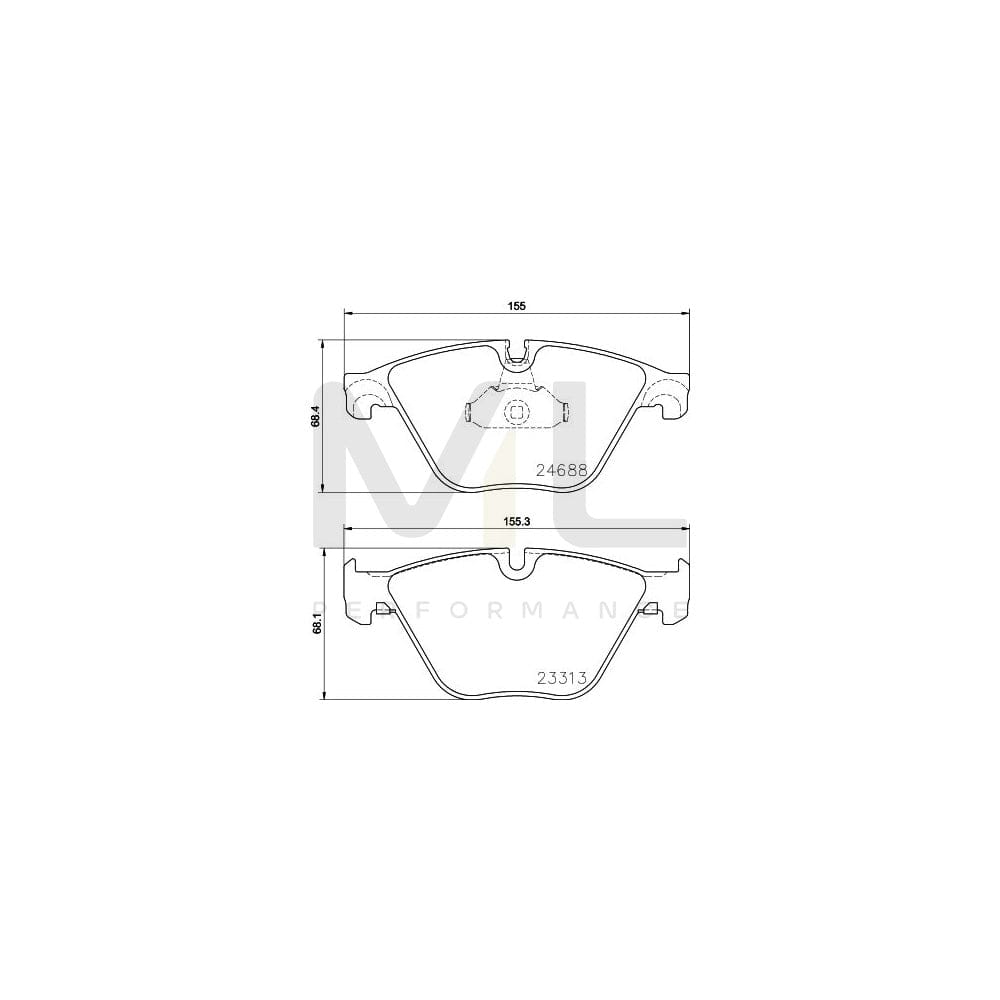 Hella 8DB 355 015-261 Brake Pad Set Prepared For Wear Indicator