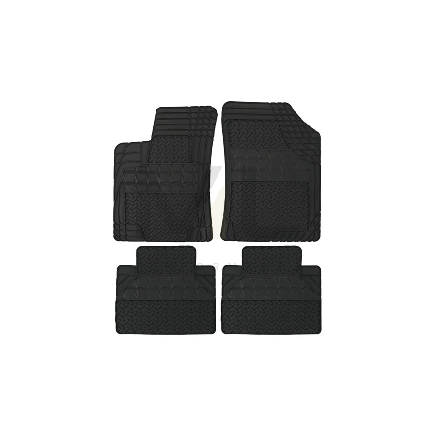 POLGUM Universal fit AH005C Floor mat set Elastomer, Front and Rear, Quantity: 4, Black