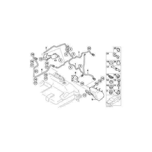 Genuine BMW 16131184577 E52 Scavenging Line Rear (Inc. ALPINA V8 & Z8) | ML Performance US Car Parts