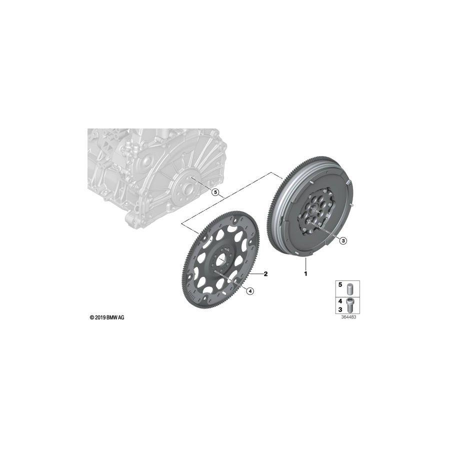 Genuine BMW 11228621873 F44 F48 Flywheel (Inc. X2 28i, 218i & 220i) | ML Performance US Car Parts