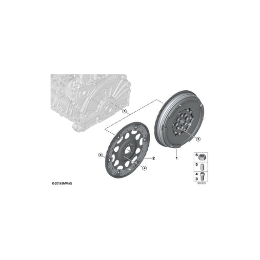 Genuine BMW 11228577213 F26 G31 F34 Flywheel Automatic (Inc. 725Ld, 220dX & X4 20dX) | ML Performance US Car Parts