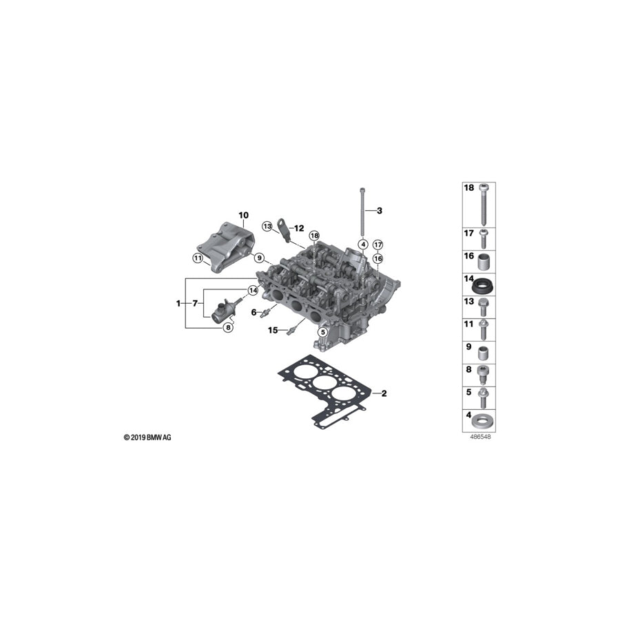 Genuine BMW 11127934598 F44 F46 F48 Cylinder Head Gasket 0,70mm (Inc. 218i, One & X2 18i) | ML Performance US Car Parts