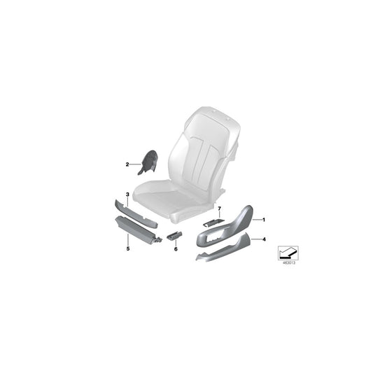 Genuine BMW 52107990402 G11 G12 Trim Cover, Seat, Electric, Front CARAMEL (Inc. 740dX, 725d & 750LdX) | ML Performance US Car Parts