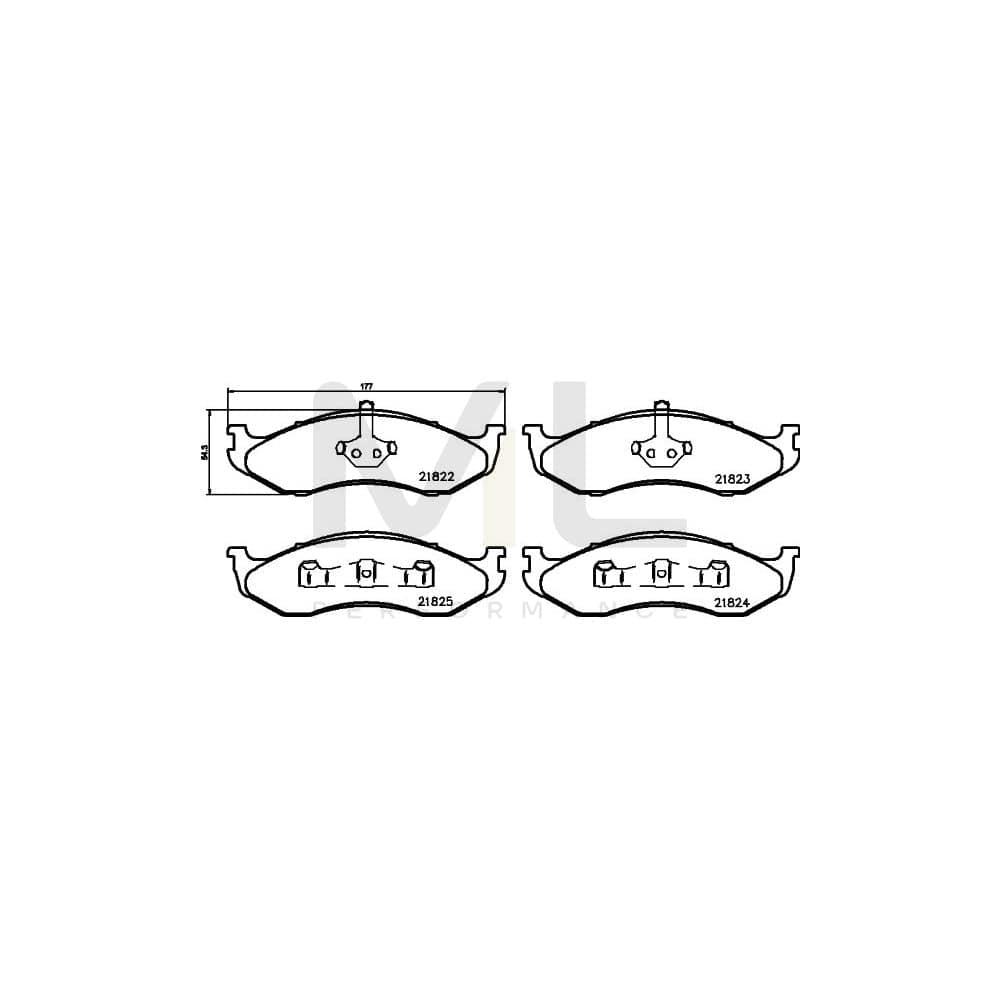 Hella 8DB 355 008-231 Brake Pad Set Not Prepared For Wear Indicator