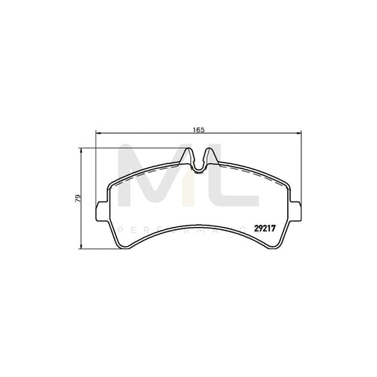 Hella 8DB 355 005-541 Brake Pad Set Prepared For Wear Indicator, With Brake Caliper Screws