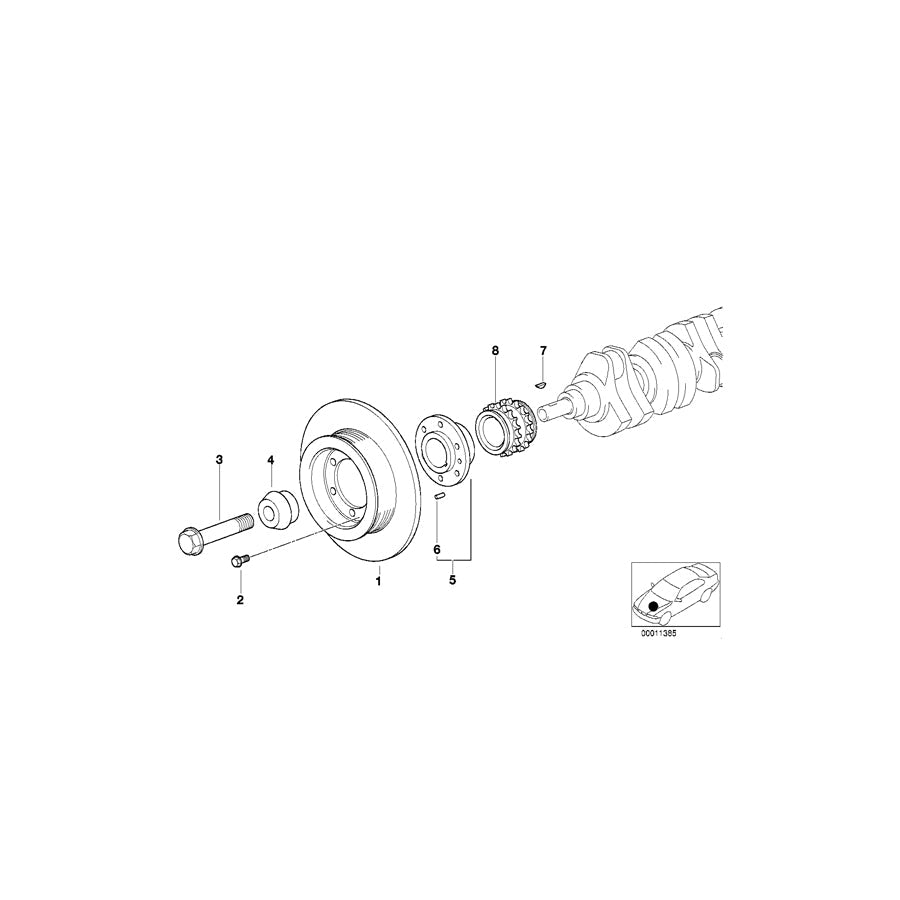 Genuine BMW 11231436307 E46 Vibration Damper (Inc. 320i, 328i & 323i) | ML Performance US Car Parts